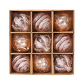 Clear Christmas Ball Ornaments, Set of 9