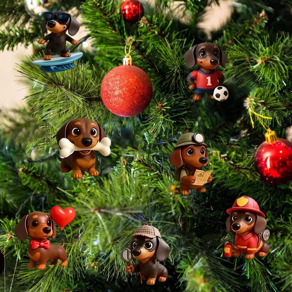 Dachshund Advent Calendar with 24 Acrylic Ornaments – For the Tree, a Wreath or Your Keys – Image 3