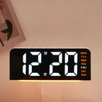 Digital LED Alarm Clock – Colored Night Light for Bedroom