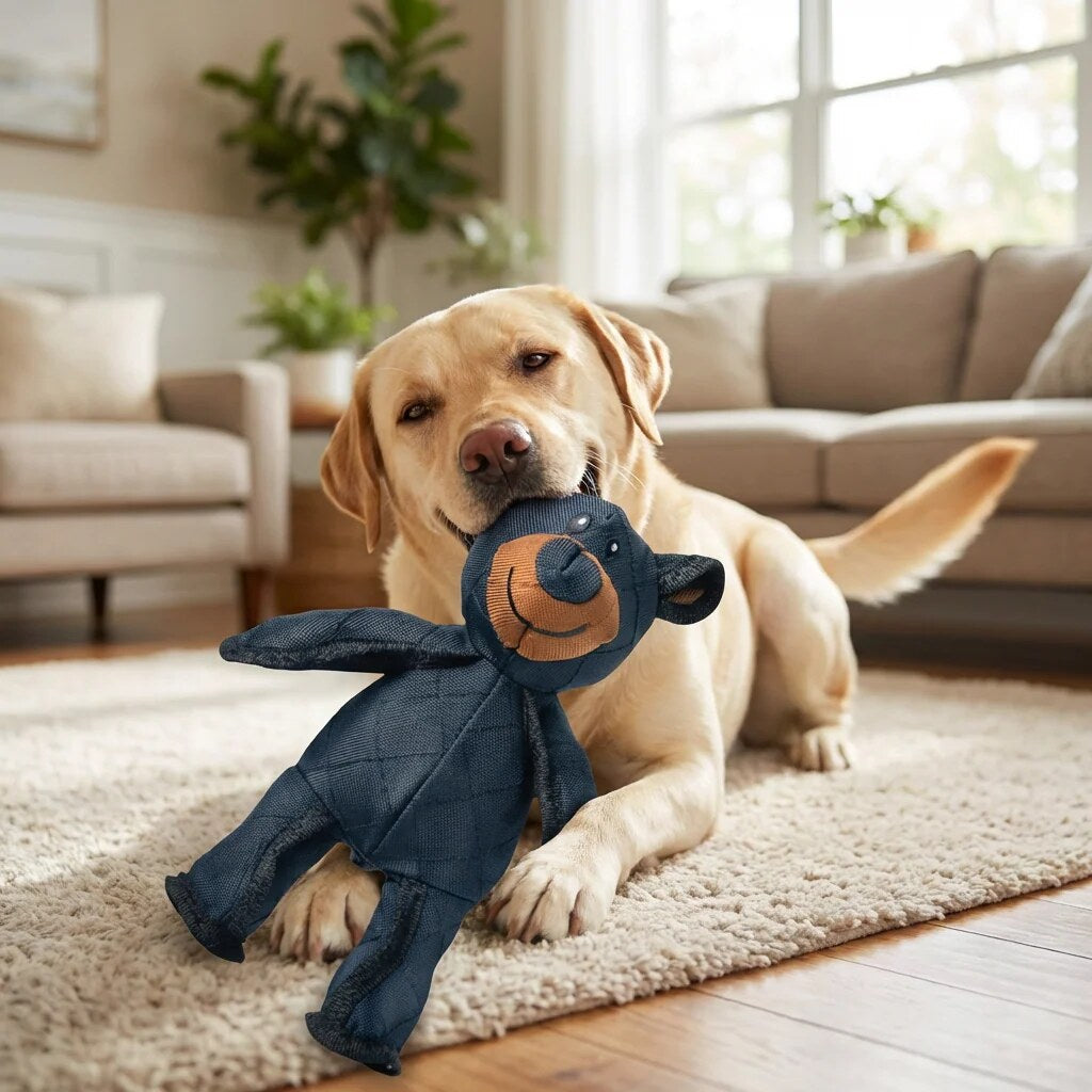 Dog Toy Bear – Squeaker Inside, Machine Washable Design