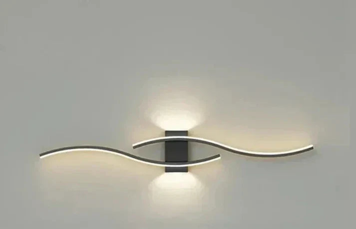 Wandleuchte in Wellenform – LED fest verbaut, blendfrei – Bild 12