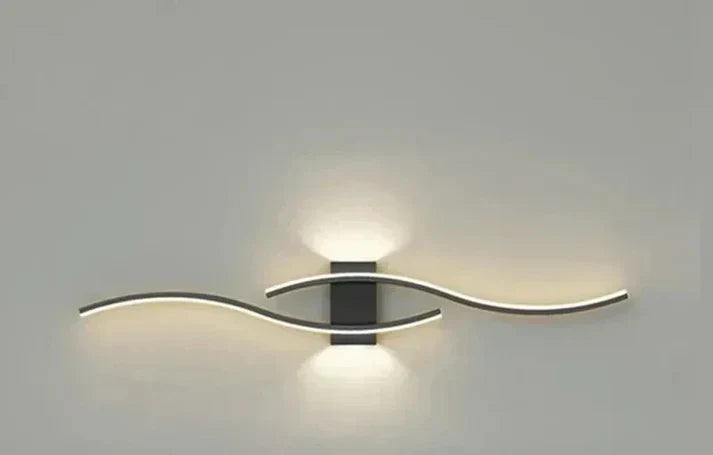 Wandleuchte in Wellenform – LED fest verbaut, blendfrei – Bild 4