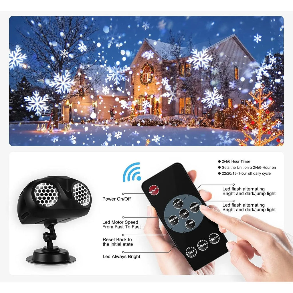 Dual-Head Snowfall Projector