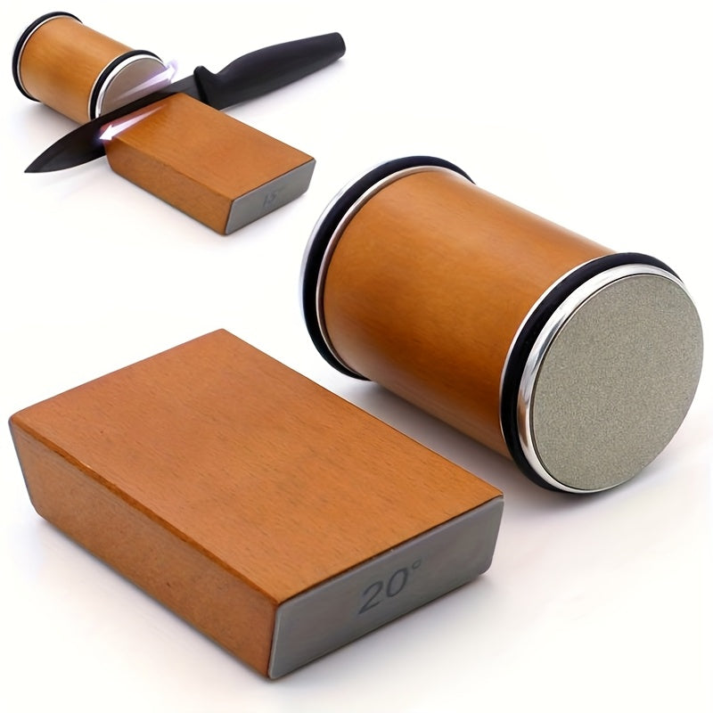 Diamant-Schleifstein mit Winkelhalter – hält das Messer im Winkel – Bild 1