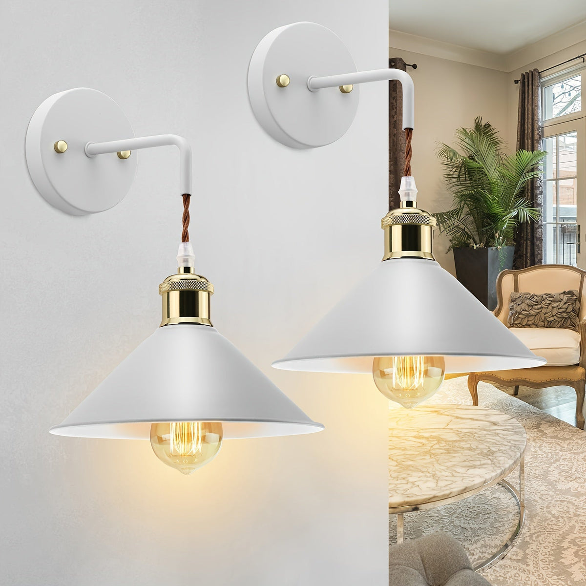 Wandleuchten im Doppelpack – Metall im Industriestil – Bild 6