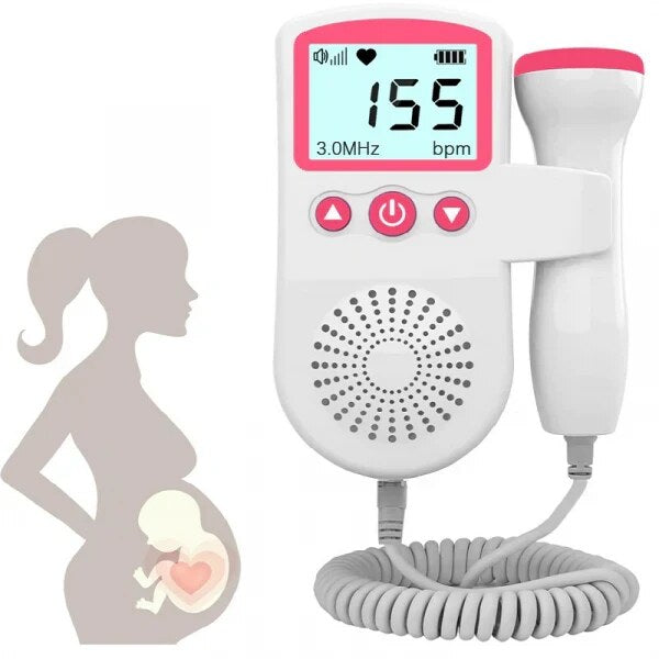 Fetal Doppler with LCD Display – Portable Heartbeat Monitor