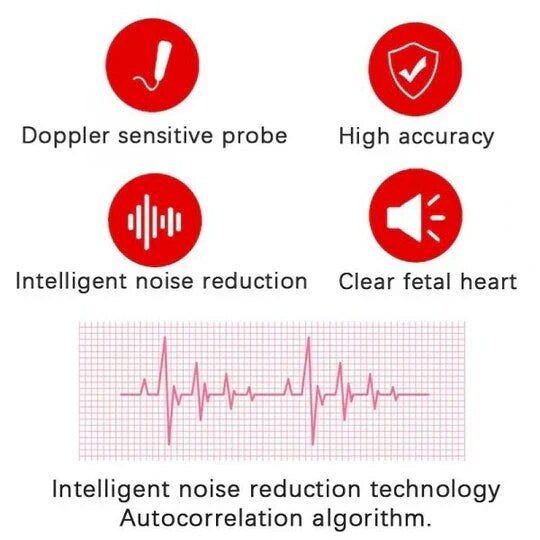 Fetal Doppler with LCD Display – Portable Heartbeat Monitor