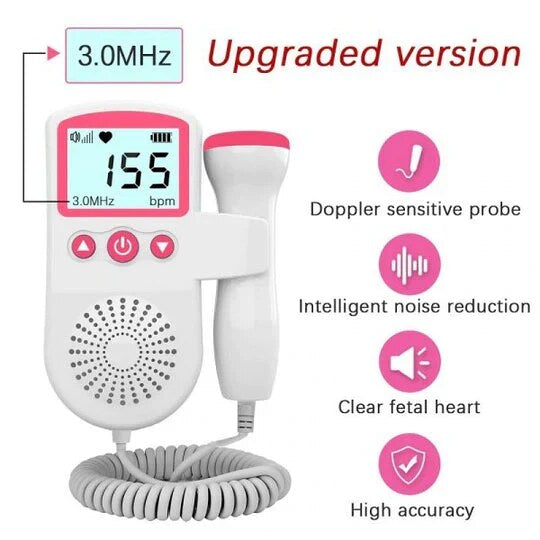 Fetal Doppler with LCD Display – Portable Heartbeat Monitor