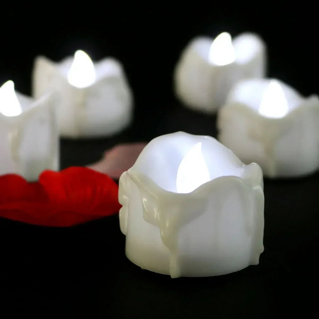 Flickering LED Tea Lights, Set of 12