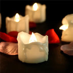 Flickering LED Tea Lights, Set of 12