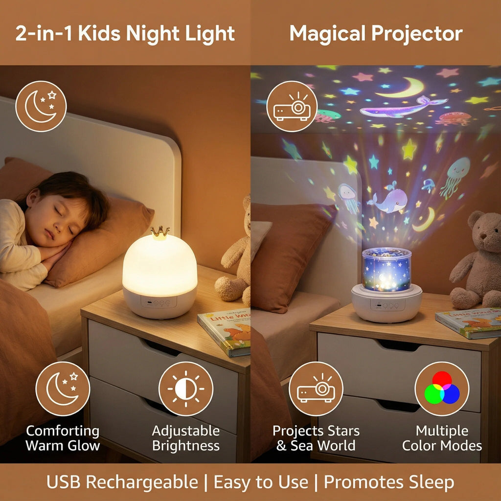 Galaxy Projector Night Light – Stars and Ocean Scenes