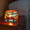 Tischlampe aus Buntglas in Buchform – jedes Stück von Hand gefertigt – Bild 1