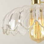 Flower-Shaped Glass Pendant Light with Brass Socket – Tints the Light on the Table – Image 12