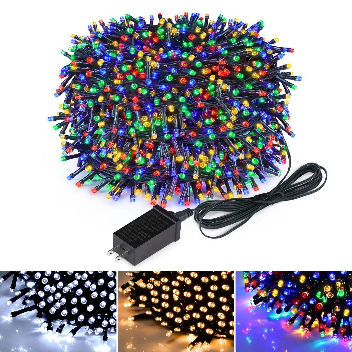 Green Wire Christmas String Lights