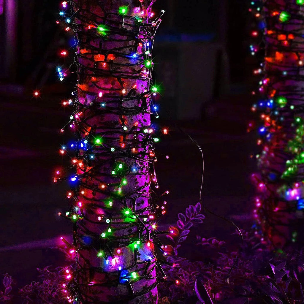 Green Wire String Lights with Remote