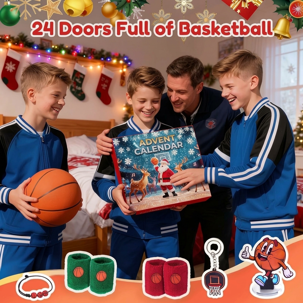 Basketball Advent Calendar 2026 for Kids – 24 Surprises and a Fold-Out Play Court – Image 2