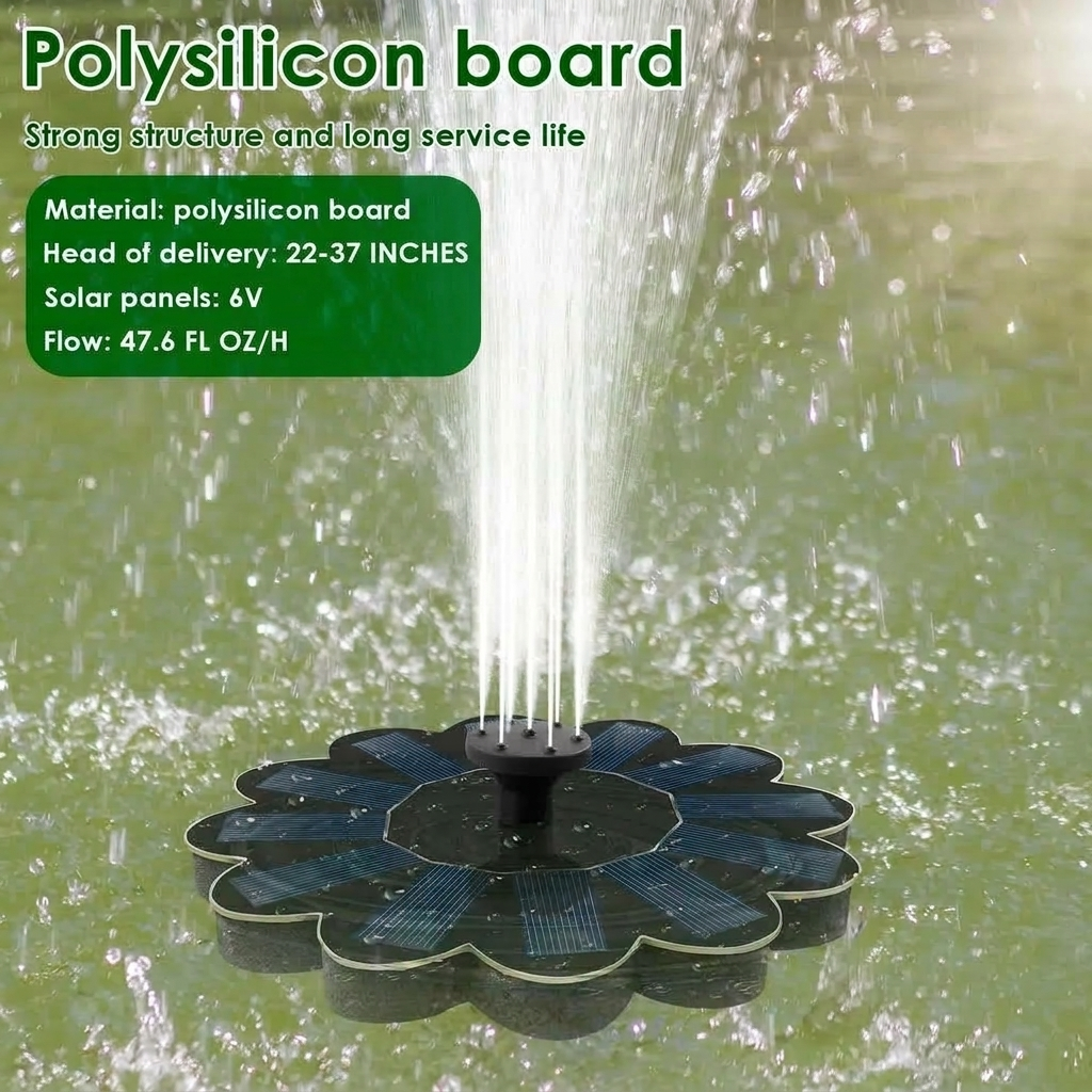 Floating Solar Fountain with Five Nozzles – Runs Without a Cord – Image 2