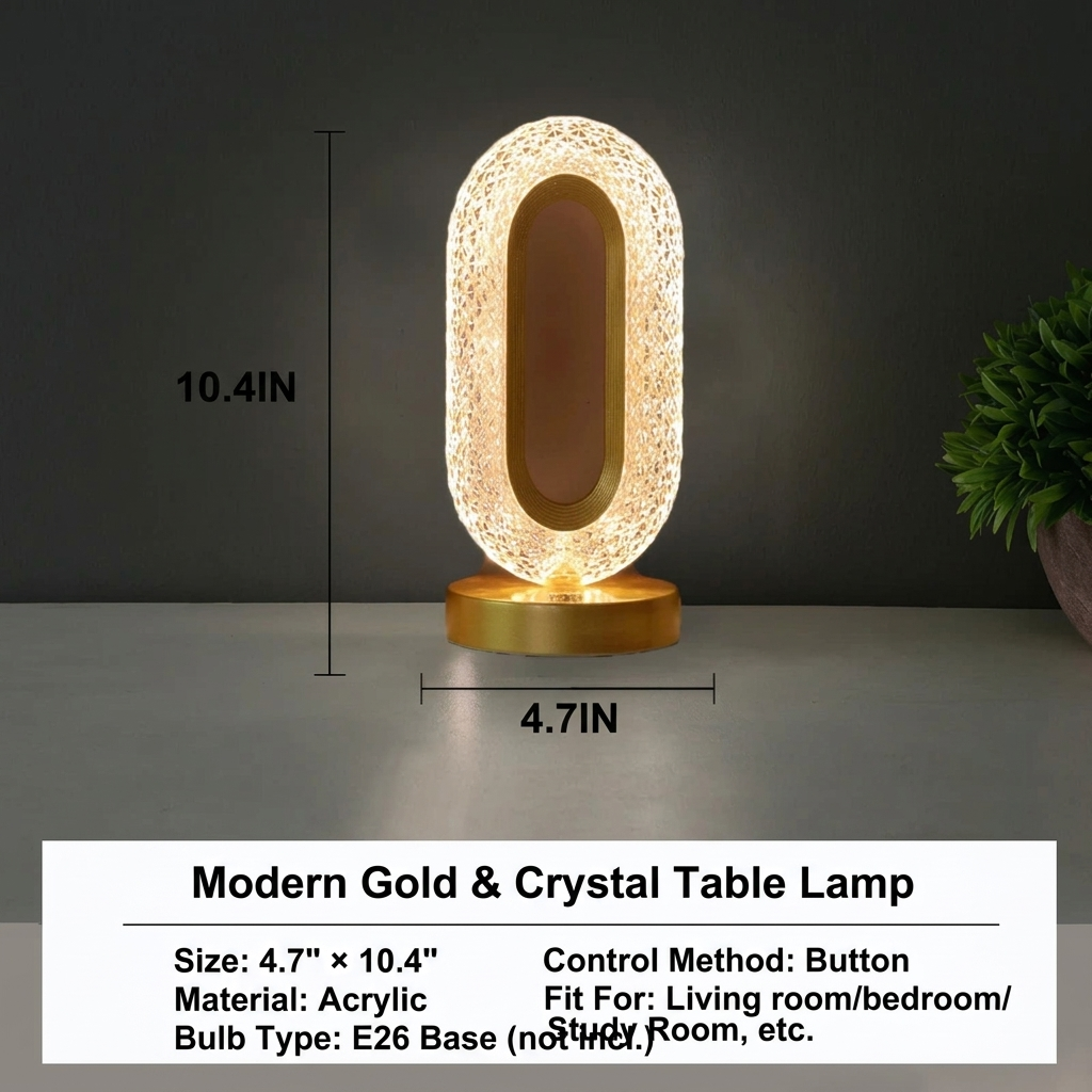 Crystal Night Light with Engraved Design – Dimmable, Three Light Colors – Image 11