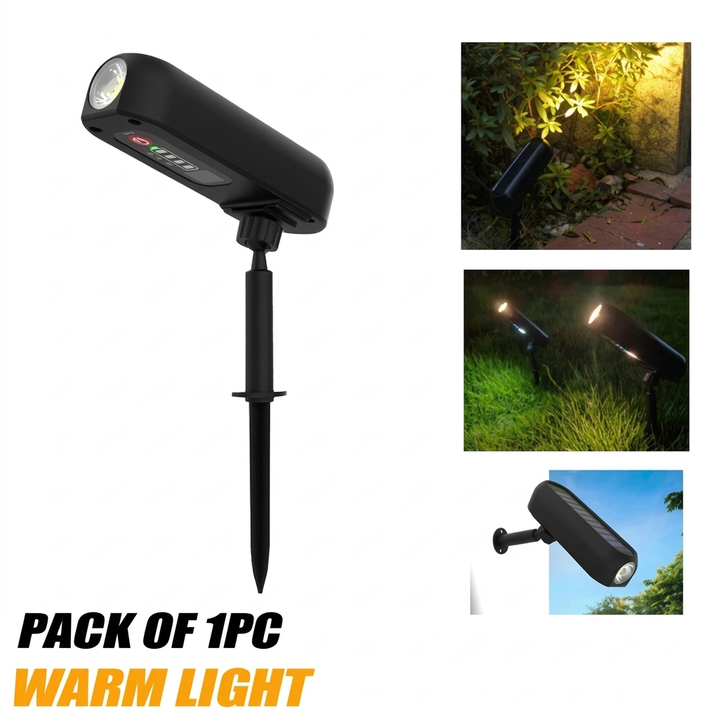 Solar Garden Spotlight with Ground Stake – Lights Up Trees and Walls – Image 4