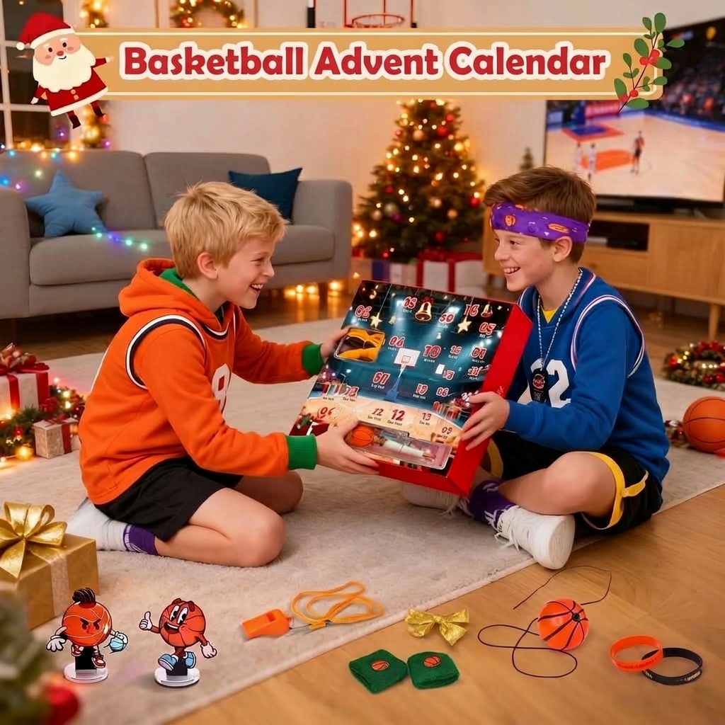 Basketball Advent Calendar 2026 for Kids – 24 Surprises and a Fold-Out Play Court – Image 6