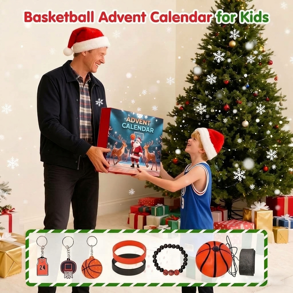 Basketball Advent Calendar 2026 for Kids – 24 Surprises and a Fold-Out Play Court – Image 5