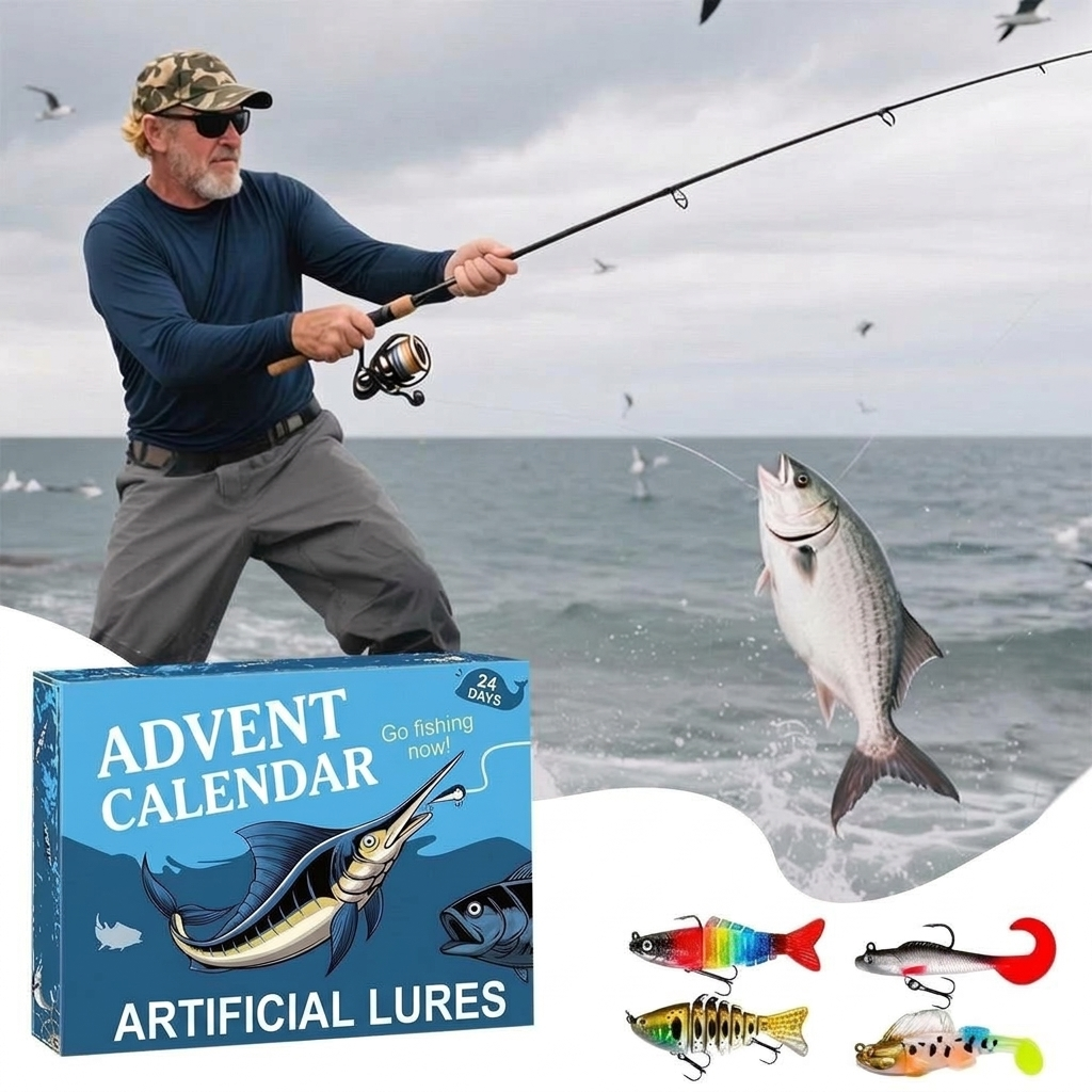 Fishing Lure Advent Calendar 2026 with 24 Artificial Baits – Ready for Spring on the Water – Image 3