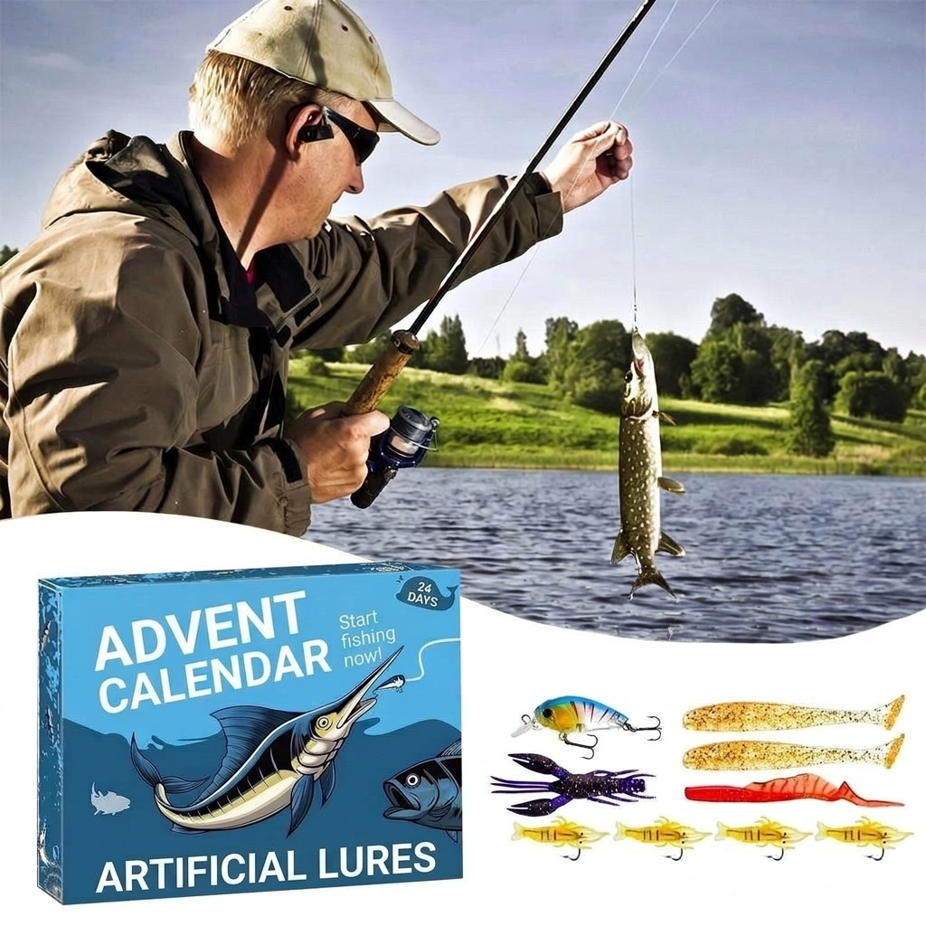 Fishing Lure Advent Calendar 2026 with 24 Artificial Baits – Ready for Spring on the Water – Image 4