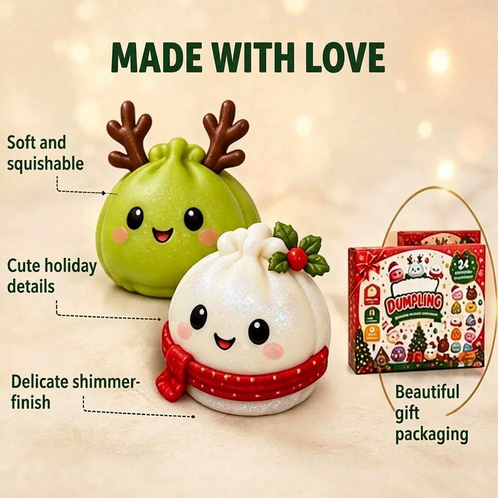 Squishy Advent Calendar 2026 with 24 Slow-Rising Figures – Soft Holiday Toys to Squeeze – Image 5