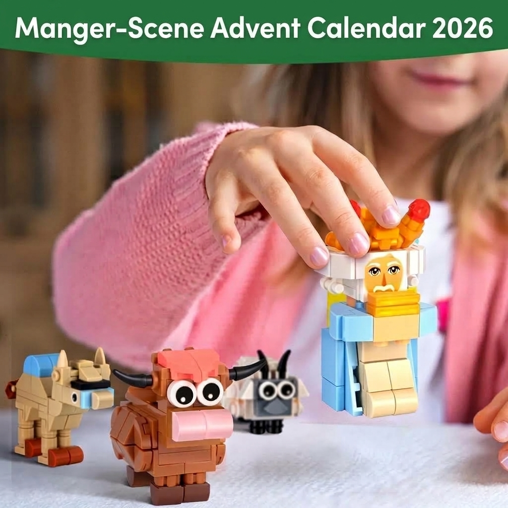 Nativity Building Brick Advent Calendar 2026 – 24 Kits That Build a Full Manger Scene – Image 4