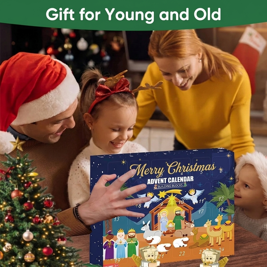 Nativity Building Brick Advent Calendar 2026 – 24 Kits That Build a Full Manger Scene – Image 2