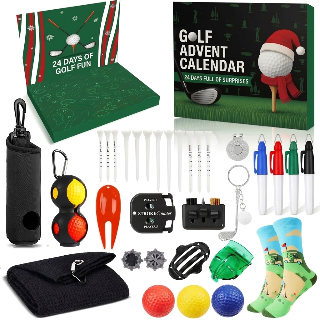 Golf Accessory Advent Calendar 2026 with Towel and Arm Sleeves – 24 Days of Gear – Image 1