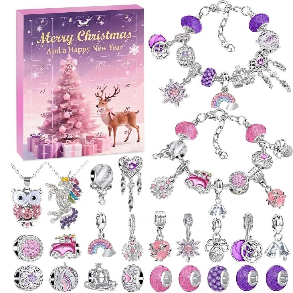 Jewelry Advent Calendar 2026 with 24 Charms – A Bracelet to Build Through December – Image 1