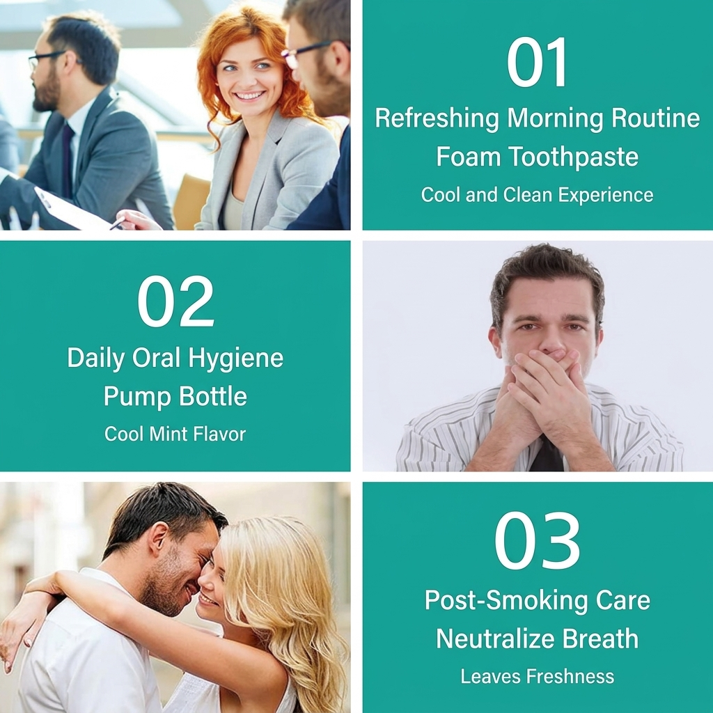 Foaming Toothpaste in a Pump Bottle – Spreads Throughout Your Mouth – Image 4