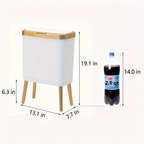 Slim Trash Can with Flip Lid on Feet – Fits the Gap Beside a Cabinet – Image 12