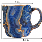 Handmade Coffee Mug in Crystal Look – Seven Stone Colors, Each One Unique – Image 7