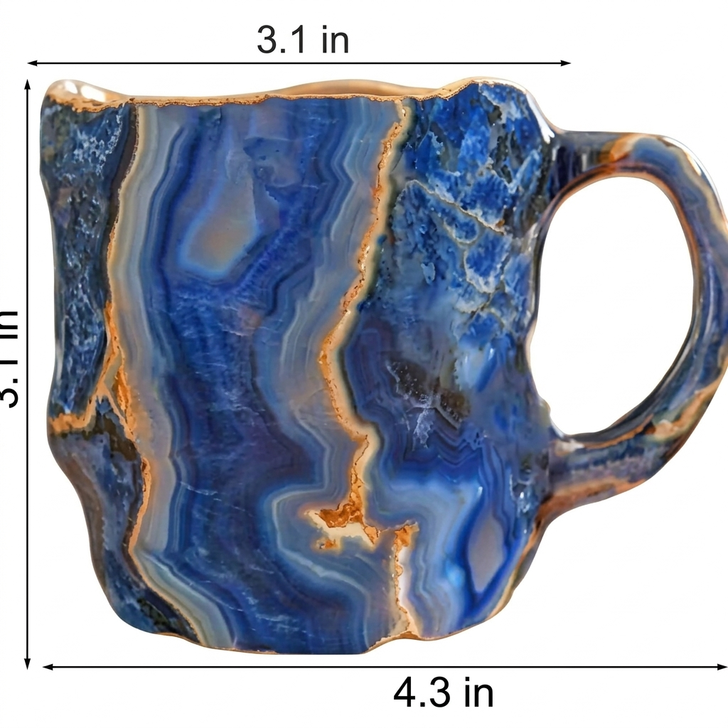 Handmade Coffee Mug in Crystal Look – Seven Stone Colors, Each One Unique – Image 7