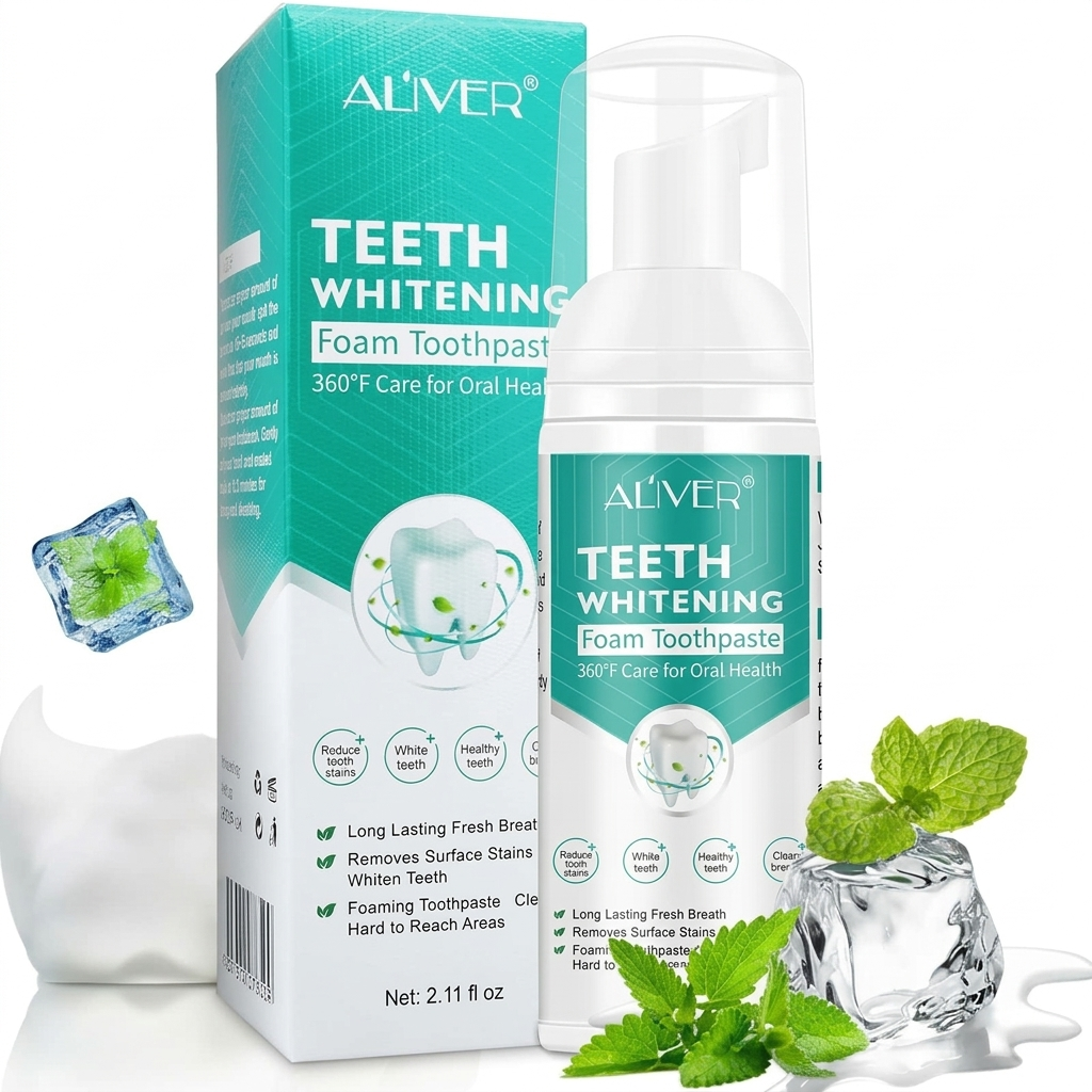 Foaming Toothpaste in a Pump Bottle – Spreads Throughout Your Mouth – Image 5
