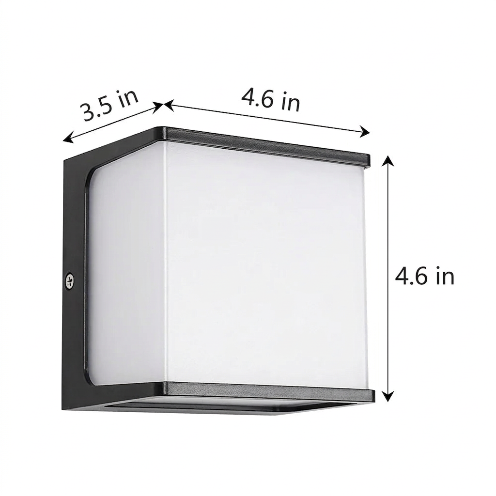 Cube Outdoor Wall Light – Warm White, Weatherproof – Image 6