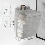 Wall-Mounted Laundry Hamper – Folds Flat and Hangs Without Drilling – Image 7