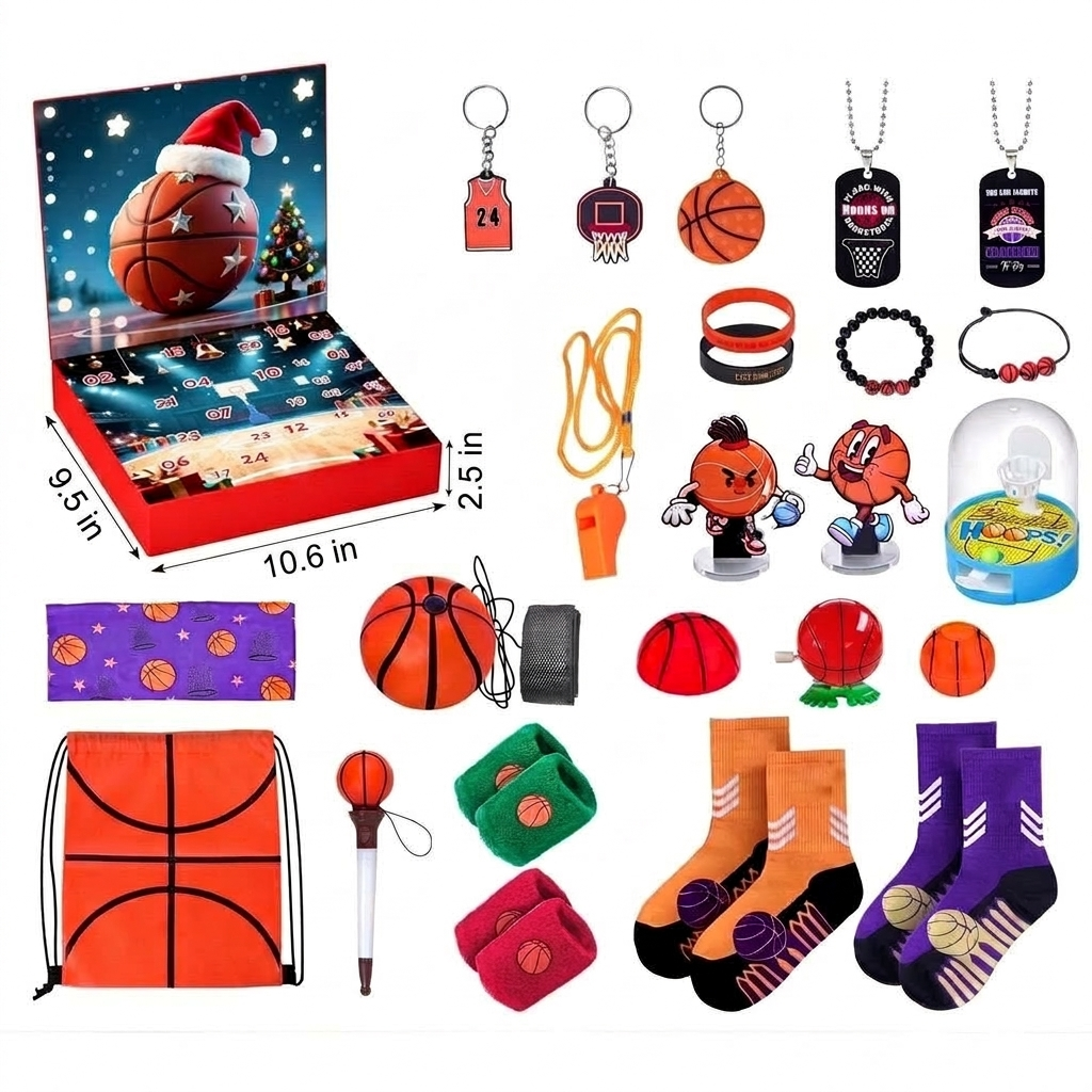 Basketball Advent Calendar 2026 for Kids – 24 Surprises and a Fold-Out Play Court – Image 3