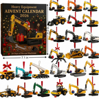 Construction Vehicle Advent Calendar 2026 with 24 Acrylic Ornaments – Diggers for the Tree – Image 7