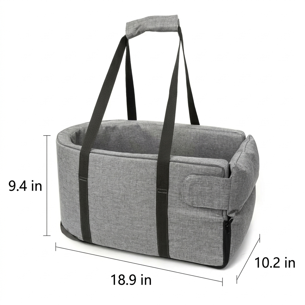 Raised Car Seat for Small Dogs – Straps Securely to the Seat – Image 5