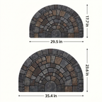 Half-Round Mosaic Door Mat in Woven Polyester – Stone Look That Won't Wear Off – Image 7