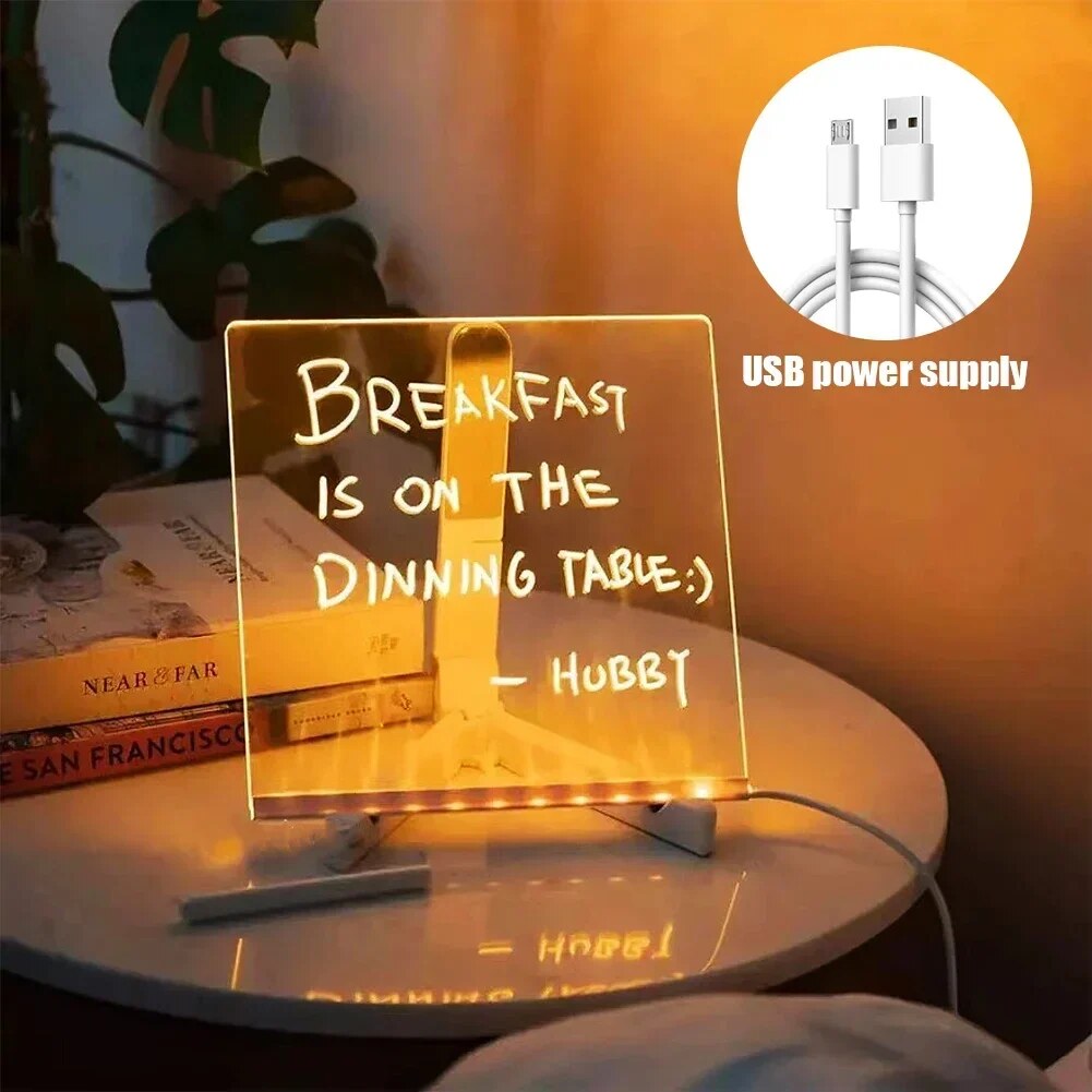 LED Dry Erase Board – Illuminated Writing and Artwork Display