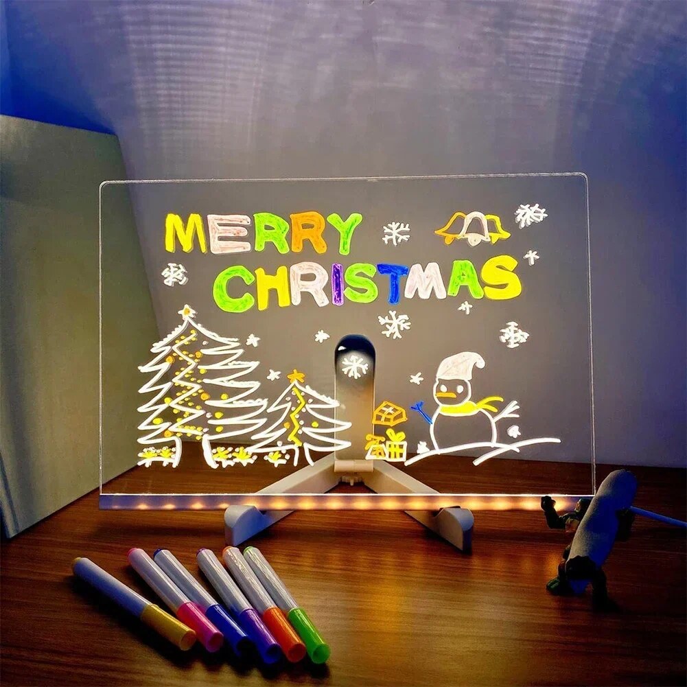 LED Dry Erase Board – Illuminated Writing and Artwork Display