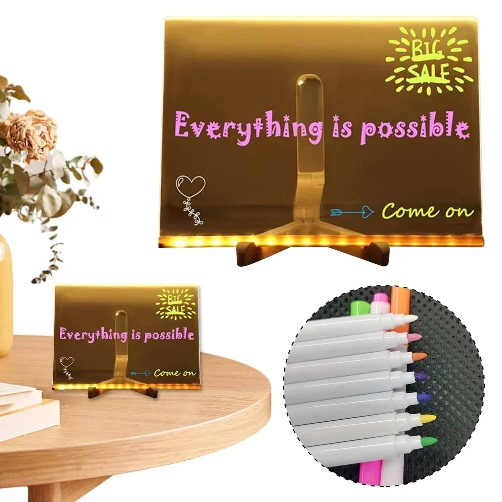 LED Dry Erase Board – Illuminated Writing and Artwork Display