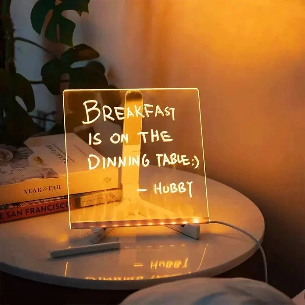 LED Dry Erase Board – Illuminated Writing and Artwork Display
