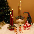 LED Taper Candles for Christmas – Warm Rechargeable Light