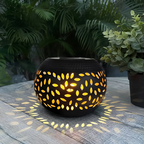 Perforated Metal Solar Light – Casts a Pattern on the Wall – Image 3