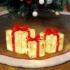 Lighted Christmas Present Boxes, Set of 3